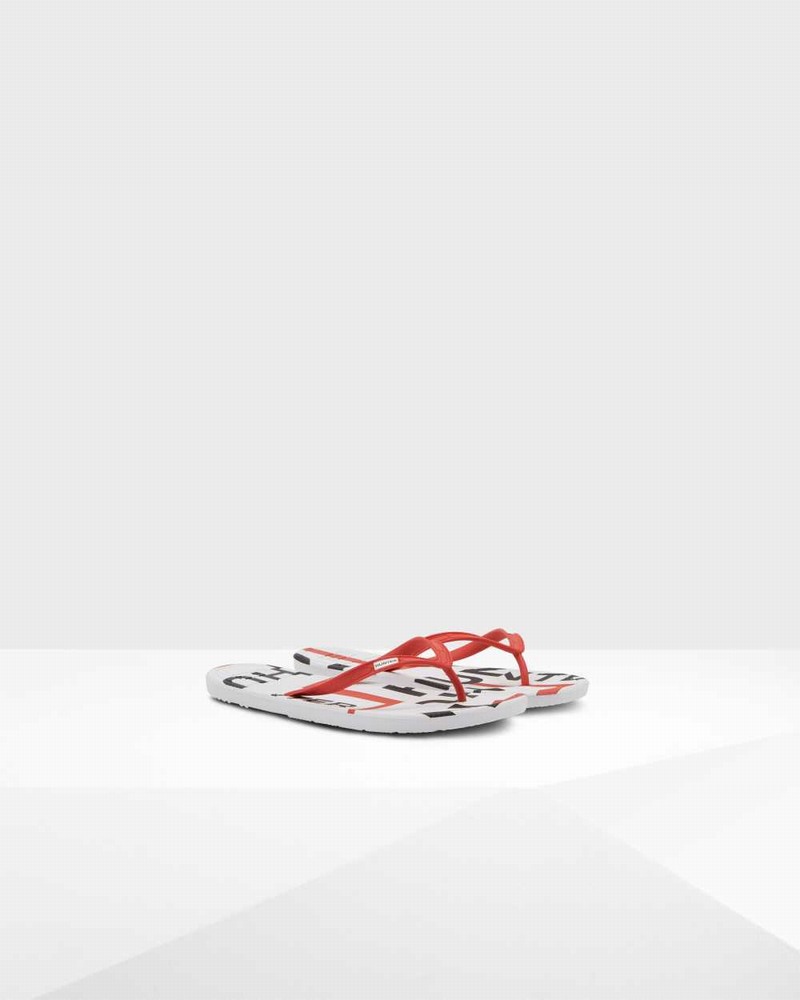Chinelos de Dedo Hunter Original Exploded Logo Masculino Vermelhas | 376992765