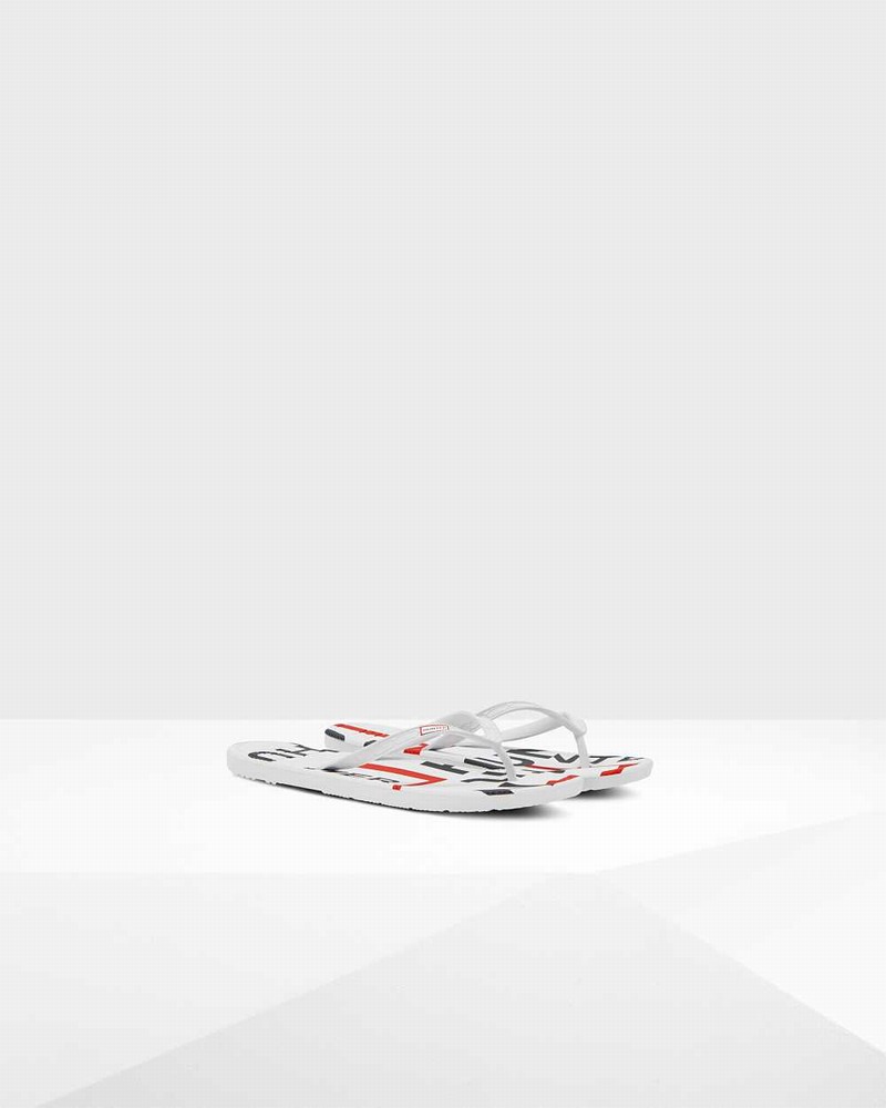 Chinelos de Dedo Hunter Original Exploded Logo Masculino Branco | 343366296
