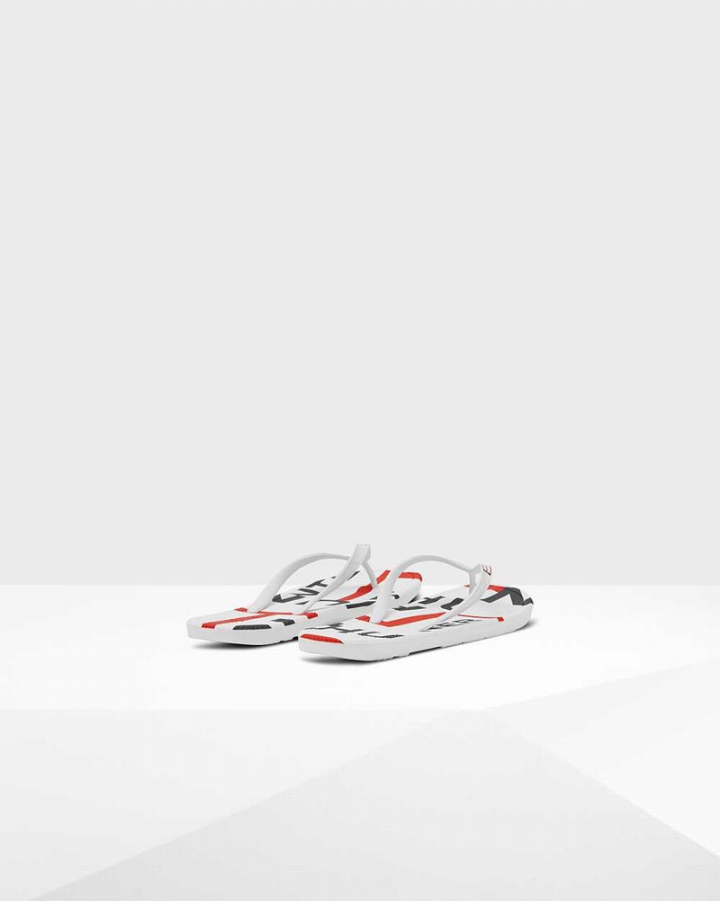 Chinelos de Dedo Hunter Original Exploded Logo Masculino Branco | 343366296