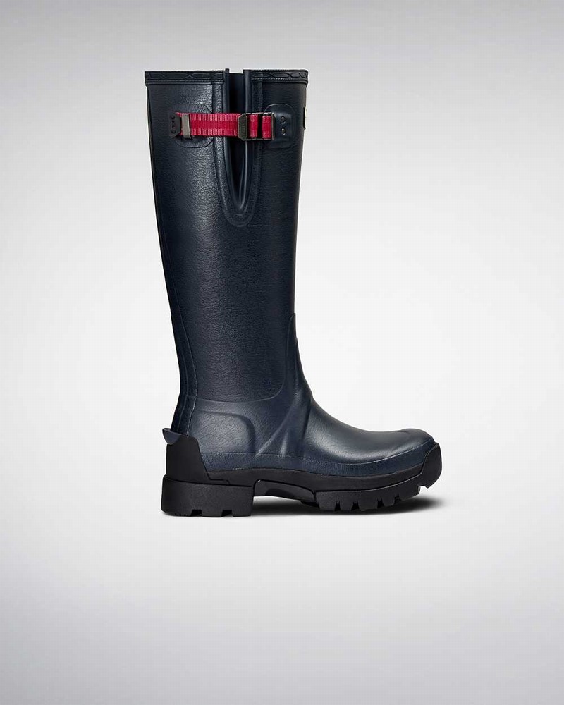 Galochas Hunter Balmoral Side Adjustable 3mm Neoprene Feminino Azul Marinho | 345938948