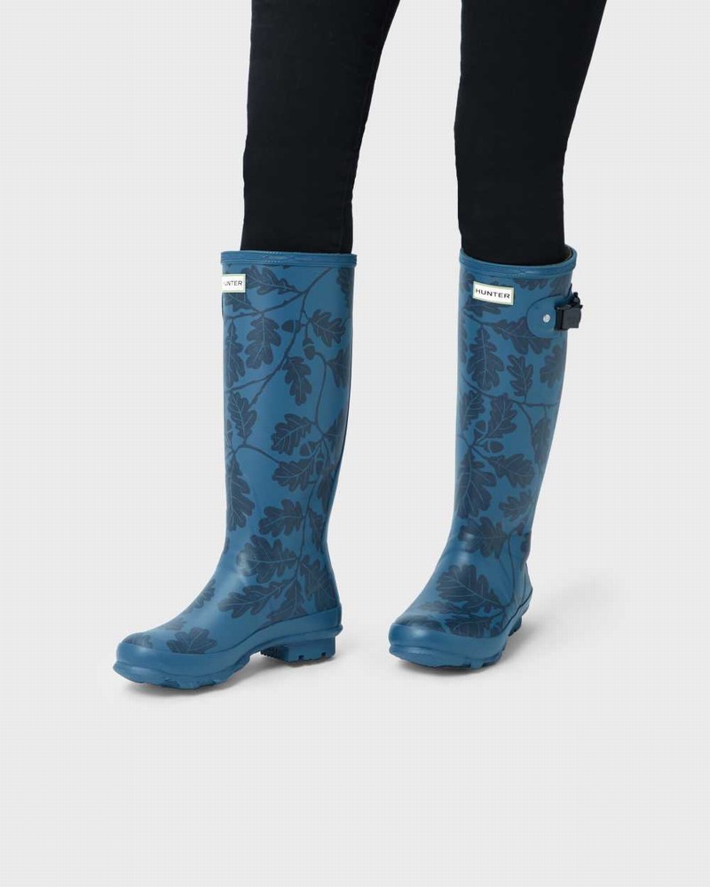 Galochas Hunter National Trust Print Norris Field Feminino Azuis | 922863135