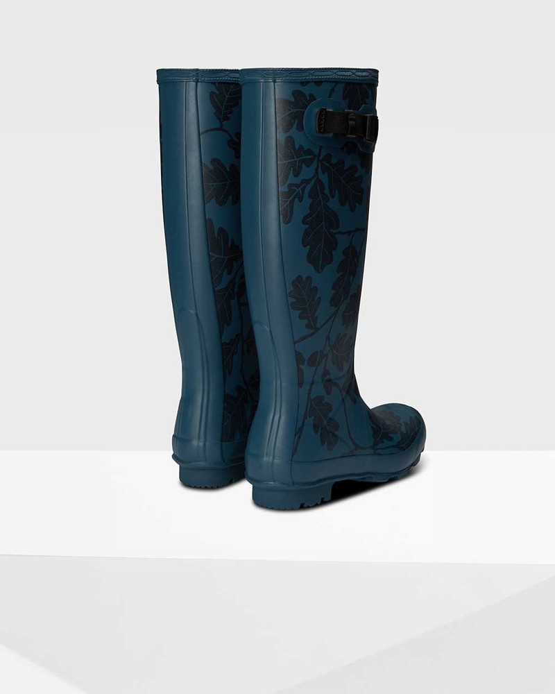 Galochas Hunter National Trust Print Norris Field Feminino Azuis | 922863135