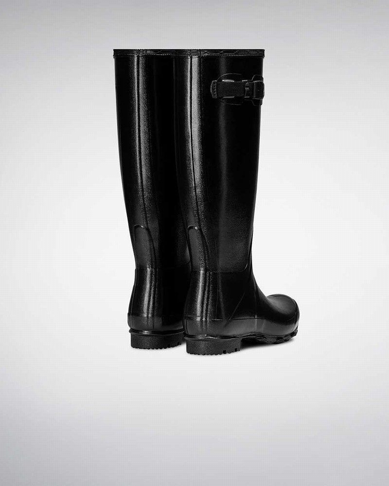 Galochas Hunter Norris Field Feminino Pretas | 671185715