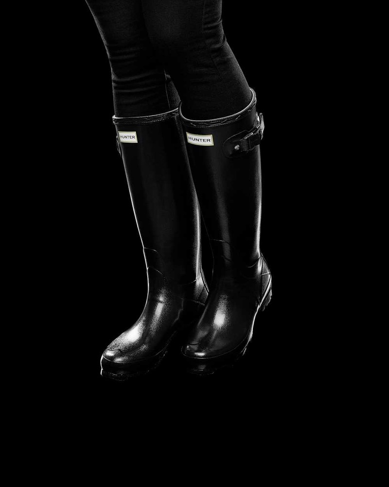 Galochas Hunter Norris Field Feminino Pretas | 671185715