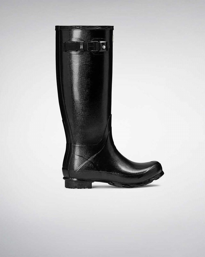 Galochas Hunter Norris Field Feminino Pretas | 671185715