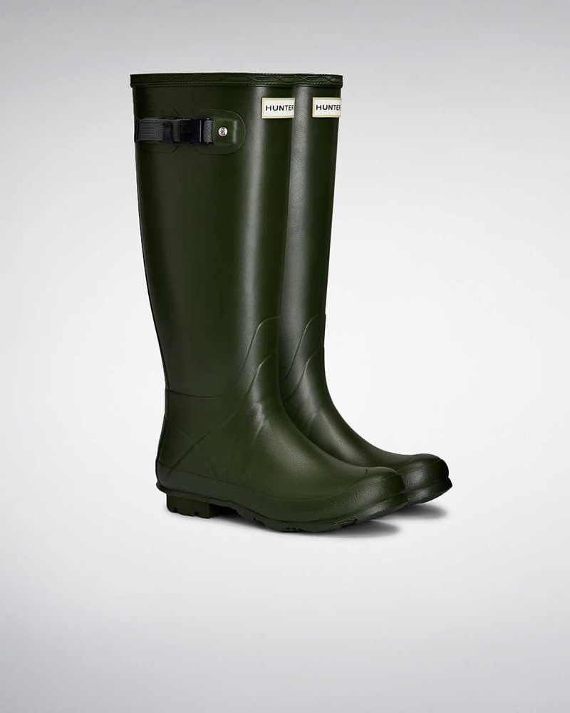 Galochas Hunter Norris Field Neoprene Lined Feminino Verdes | 766139615