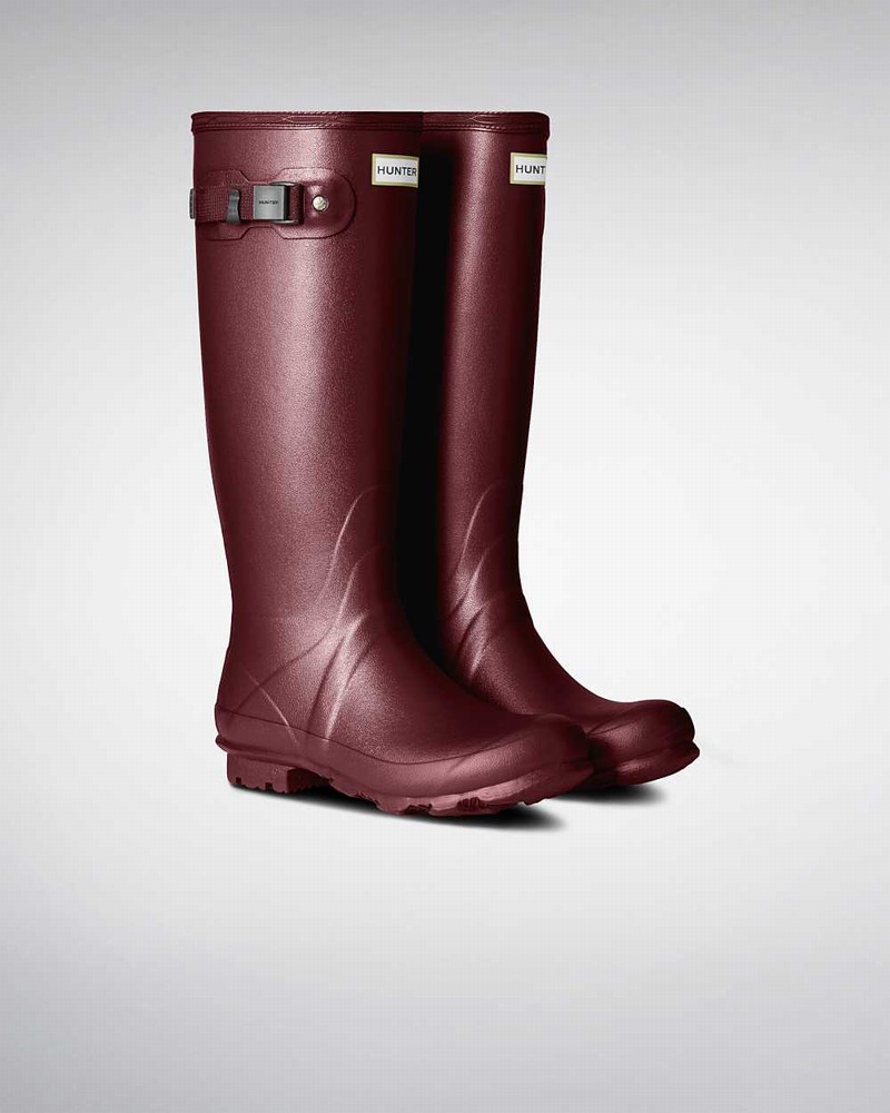 Galochas Hunter Norris Field Neoprene Lined Feminino Bordeaux | 401905911