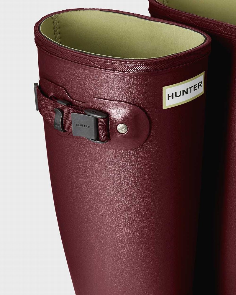 Galochas Hunter Norris Field Neoprene Lined Feminino Bordeaux | 401905911