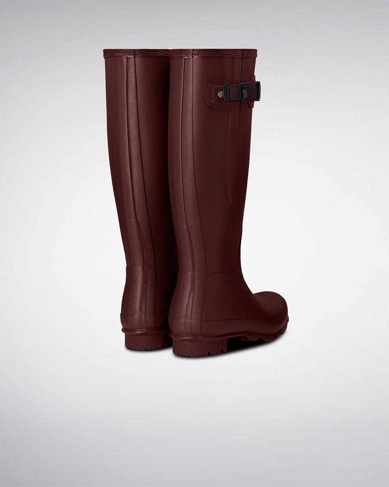Galochas Hunter Norris Field Side Adjustable Feminino Bordeaux | 391500990