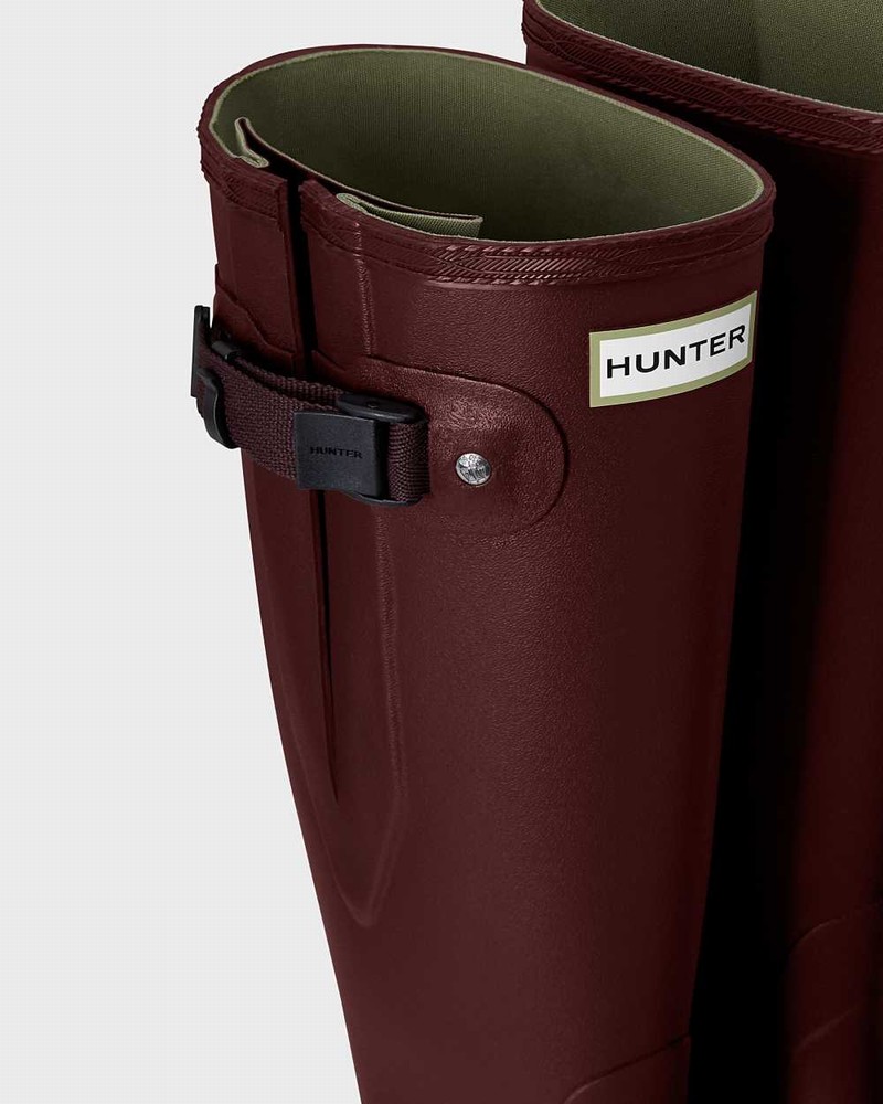 Galochas Hunter Norris Field Side Adjustable Feminino Bordeaux | 391500990