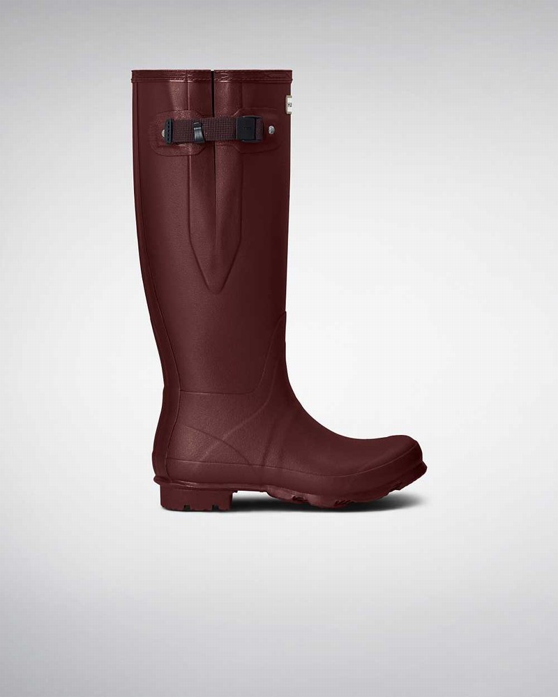 Galochas Hunter Norris Field Side Adjustable Feminino Bordeaux | 391500990