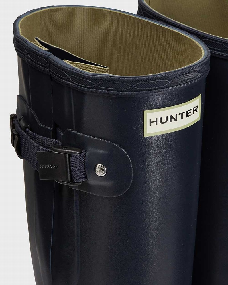 Galochas Hunter Norris Field Side Adjustable Feminino Azul Marinho | 559010955