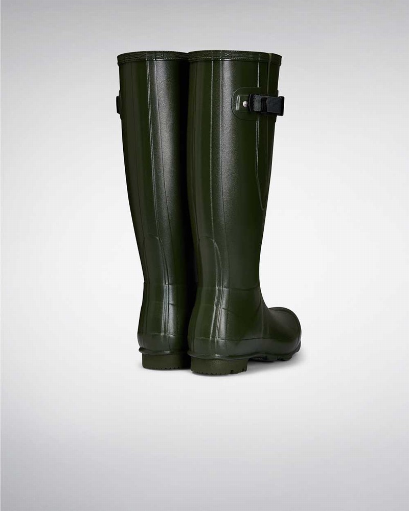 Galochas Hunter Norris Field Side Adjustable Feminino Verdes | 348903312