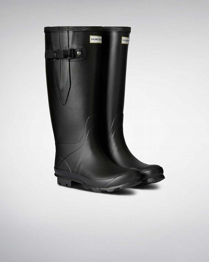 Galochas Hunter Norris Field Wide Fit Feminino Pretas | 379368640