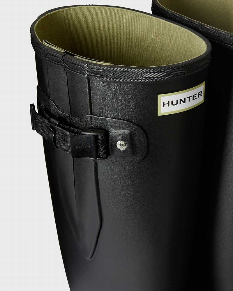 Galochas Hunter Norris Field Wide Fit Feminino Pretas | 379368640
