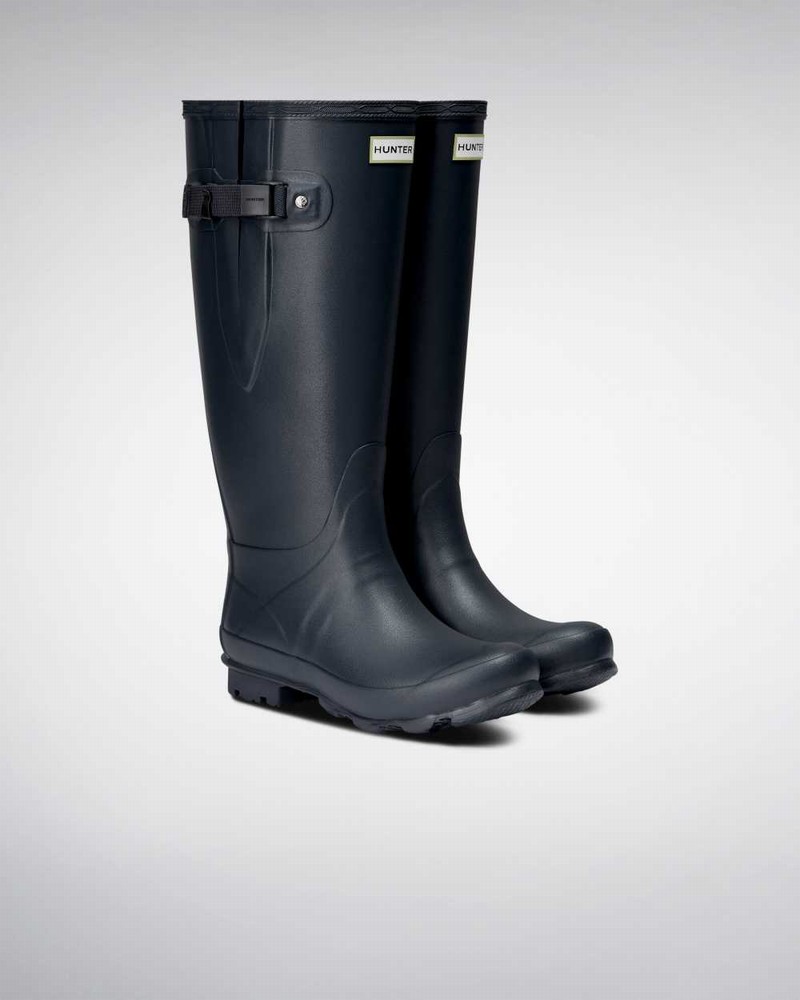 Galochas Hunter Norris Field Wide Fit Feminino Azul Marinho | 367423431