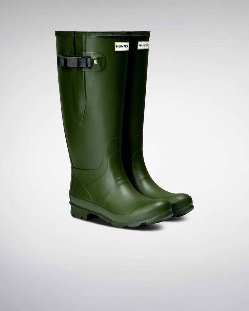 Galochas Hunter Norris Field Wide Fit Feminino Verdes | 776650973