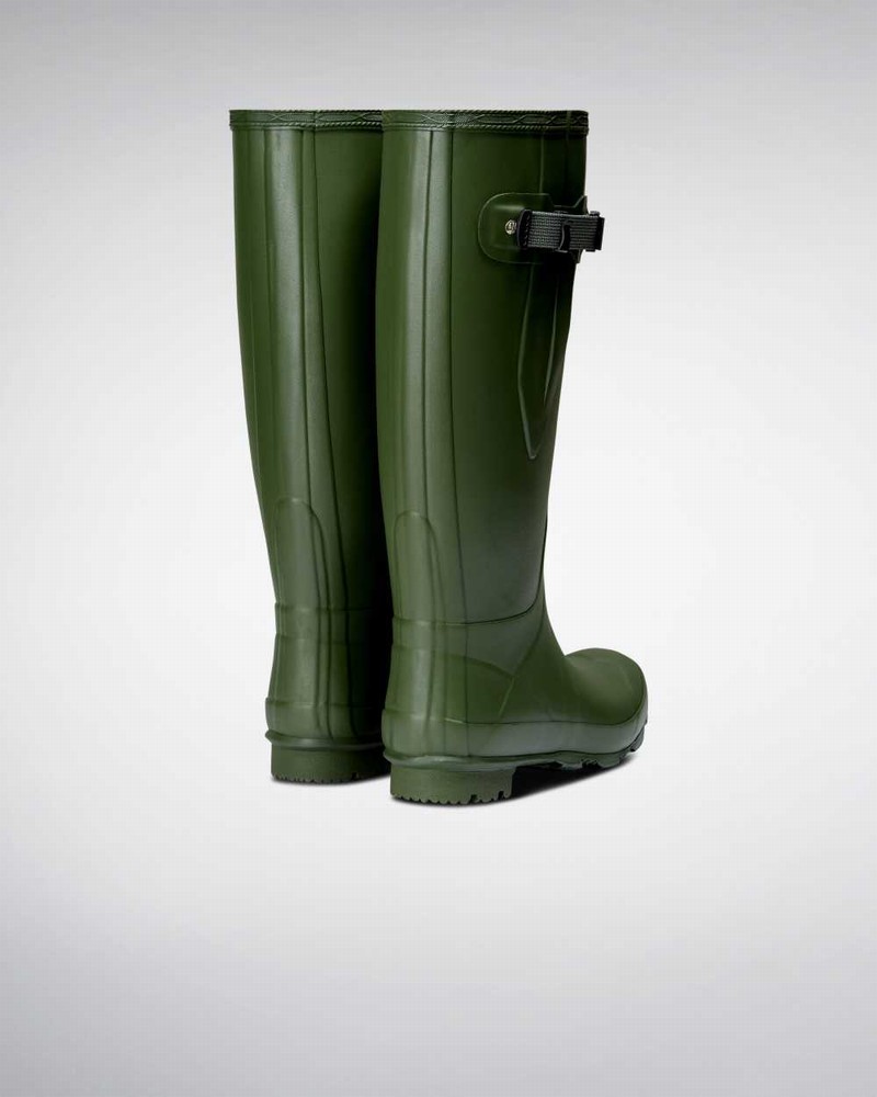 Galochas Hunter Norris Field Wide Fit Feminino Verdes | 776650973