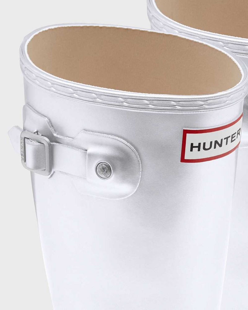 Galochas Hunter Original Big Metallic Criança Prateadas | 137678685