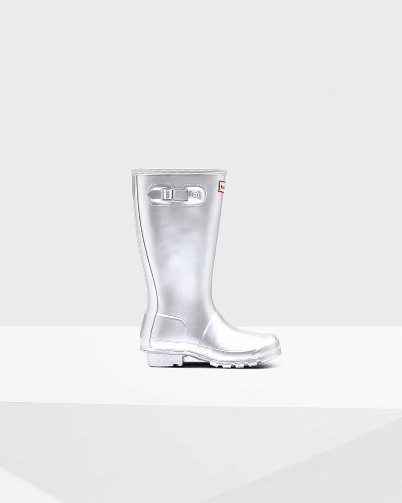 Galochas Hunter Original Big Metallic Criança Prateadas | 137678685