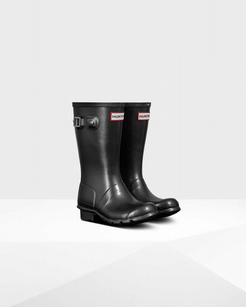 Galochas Hunter Original Big Pearlized Criança Pretas | 4426714