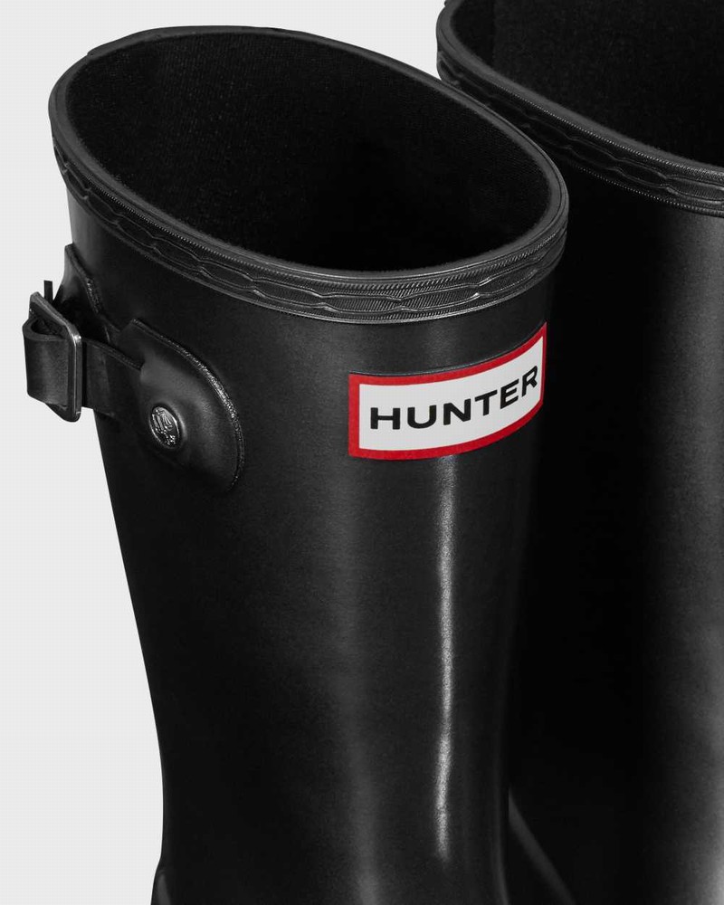 Galochas Hunter Original Big Pearlized Criança Pretas | 4426714