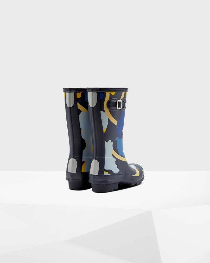 Galochas Hunter Original Big Rockpool Camo Criança Azul Marinho | 545130783