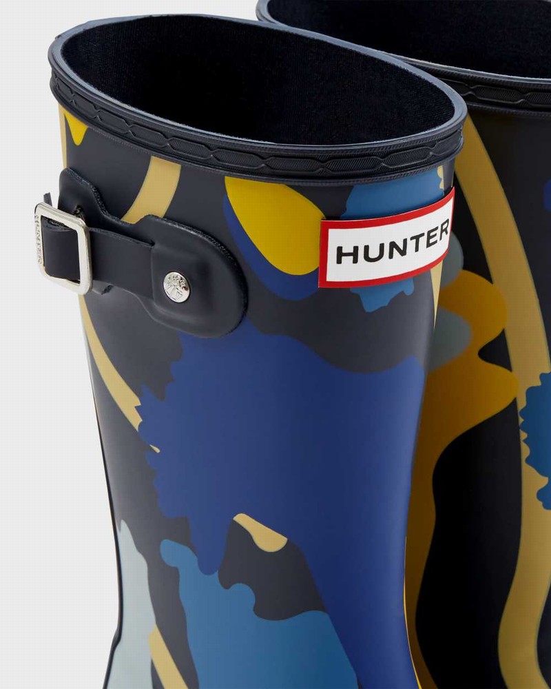 Galochas Hunter Original Big Rockpool Camo Criança Azul Marinho | 545130783