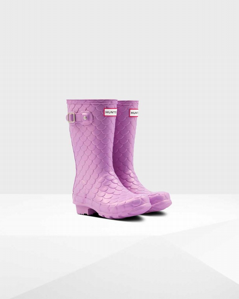 Galochas Hunter Original Big Sea Dragon Texture Criança Roxo | 92591008