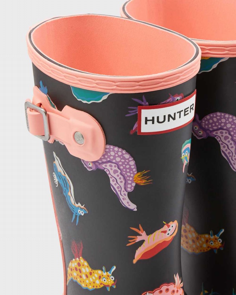 Galochas Hunter Original Big Sea Monster Print Criança Rosa | 857022355