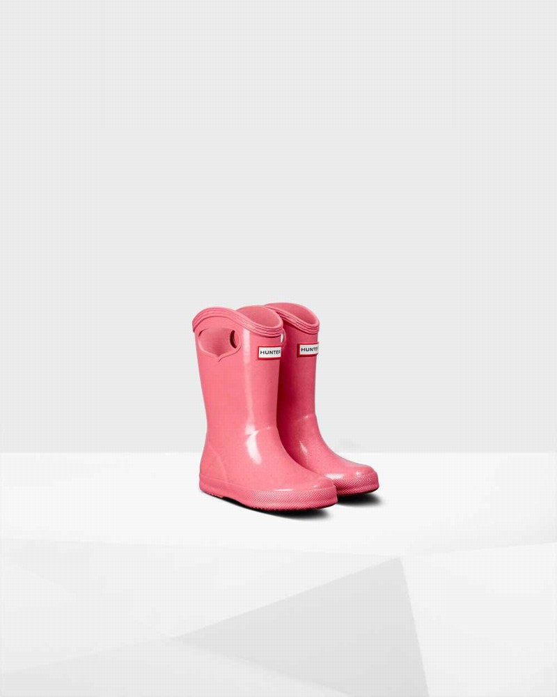 Galochas Hunter Original First Classic Grab Handle Criança Rosa | 247249045