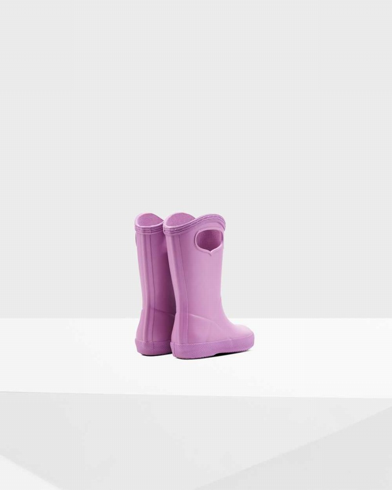 Galochas Hunter Original First Classic Grab Handle Criança Roxo | 6657657