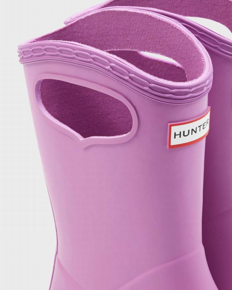 Galochas Hunter Original First Classic Grab Handle Criança Roxo | 6657657