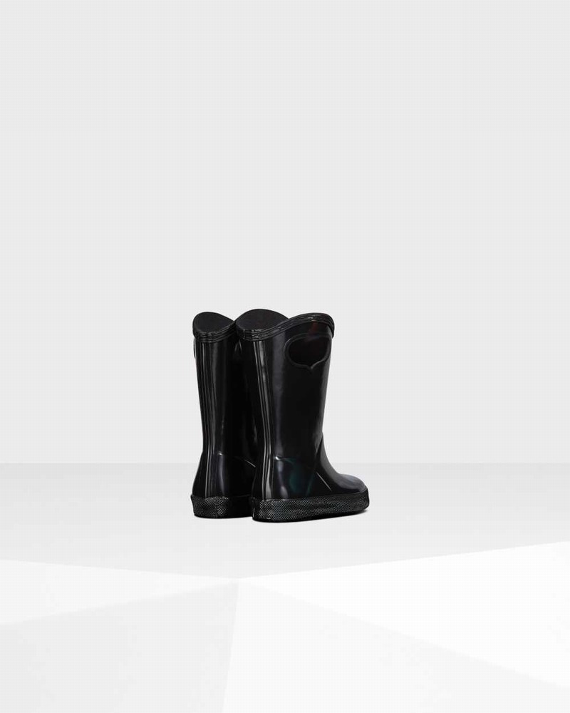 Galochas Hunter Original First Classic Grab Handle Criança Pretas | 441144190
