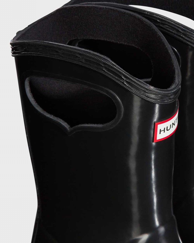 Galochas Hunter Original First Classic Grab Handle Criança Pretas | 441144190