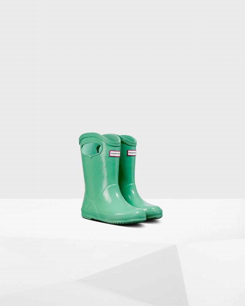 Galochas Hunter Original First Classic Grab Handle Criança Verdes | 86308304