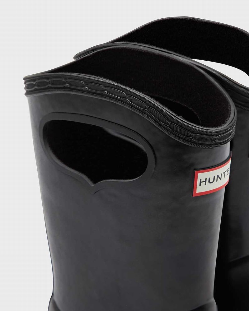 Galochas Hunter Original First Classic Grab Handle Criança Pretas | 195943513