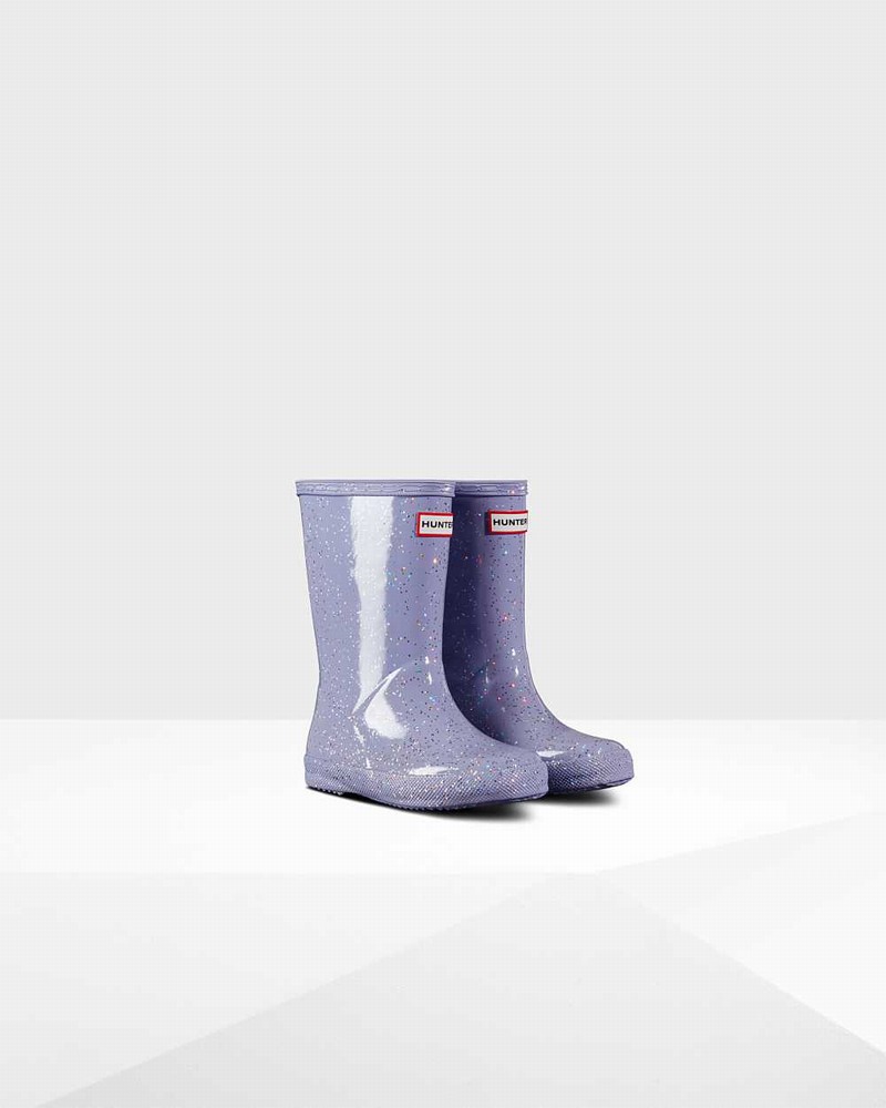 Galochas Hunter Original First Giant Glitter Criança Roxo | 163269052