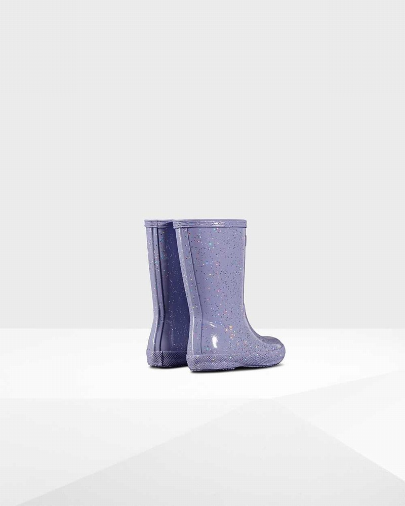 Galochas Hunter Original First Giant Glitter Criança Roxo | 163269052