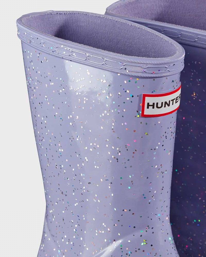 Galochas Hunter Original First Giant Glitter Criança Roxo | 163269052