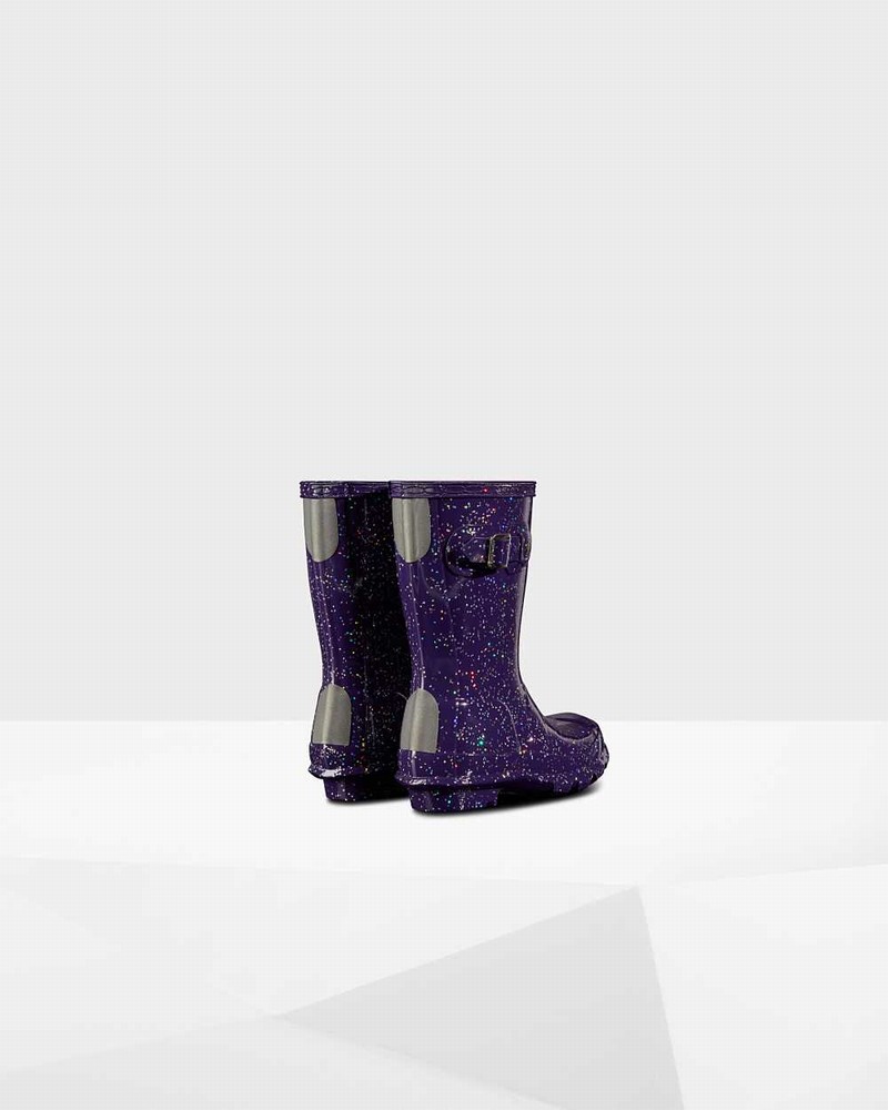 Galochas Hunter Original Little Giant Glitter Criança Roxo | 819362373