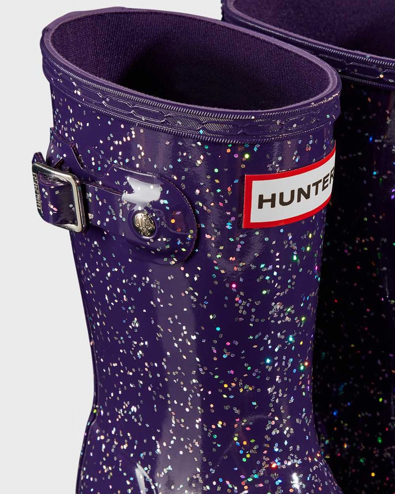 Galochas Hunter Original Little Giant Glitter Criança Roxo | 819362373