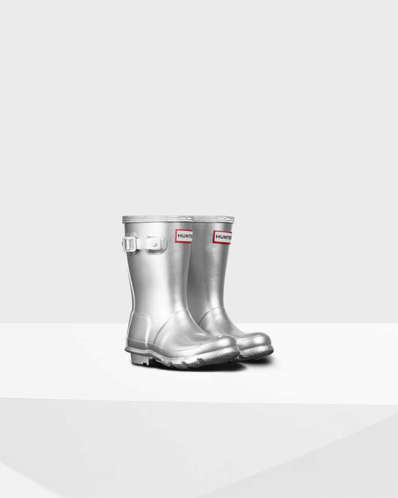 Galochas Hunter Original Little Metallic Criança Prateadas | 140767383