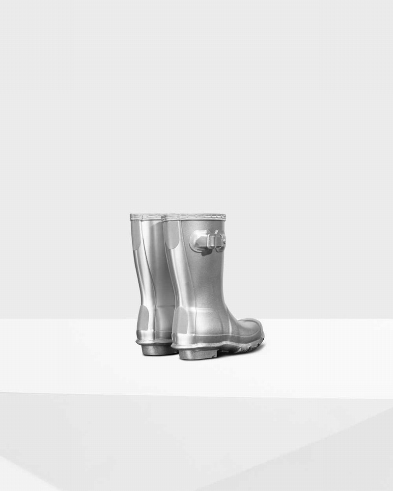 Galochas Hunter Original Little Metallic Criança Prateadas | 140767383