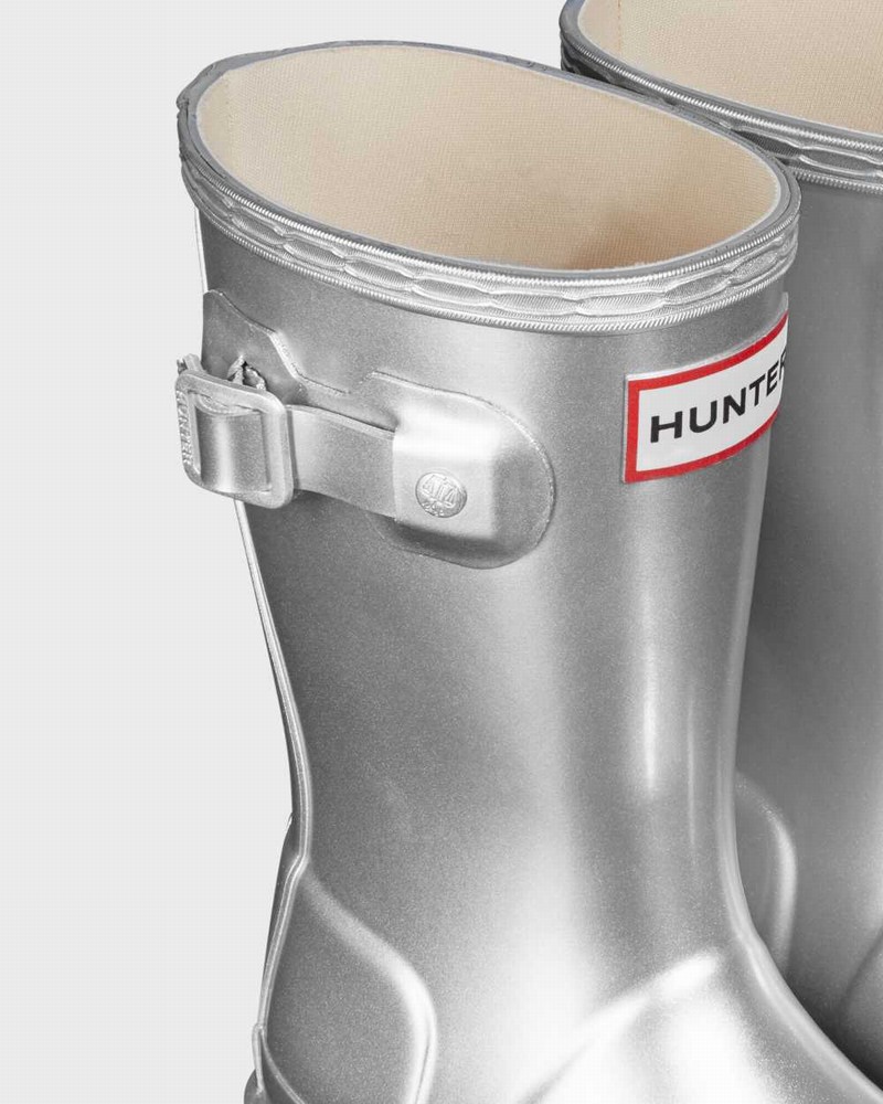 Galochas Hunter Original Little Metallic Criança Prateadas | 140767383