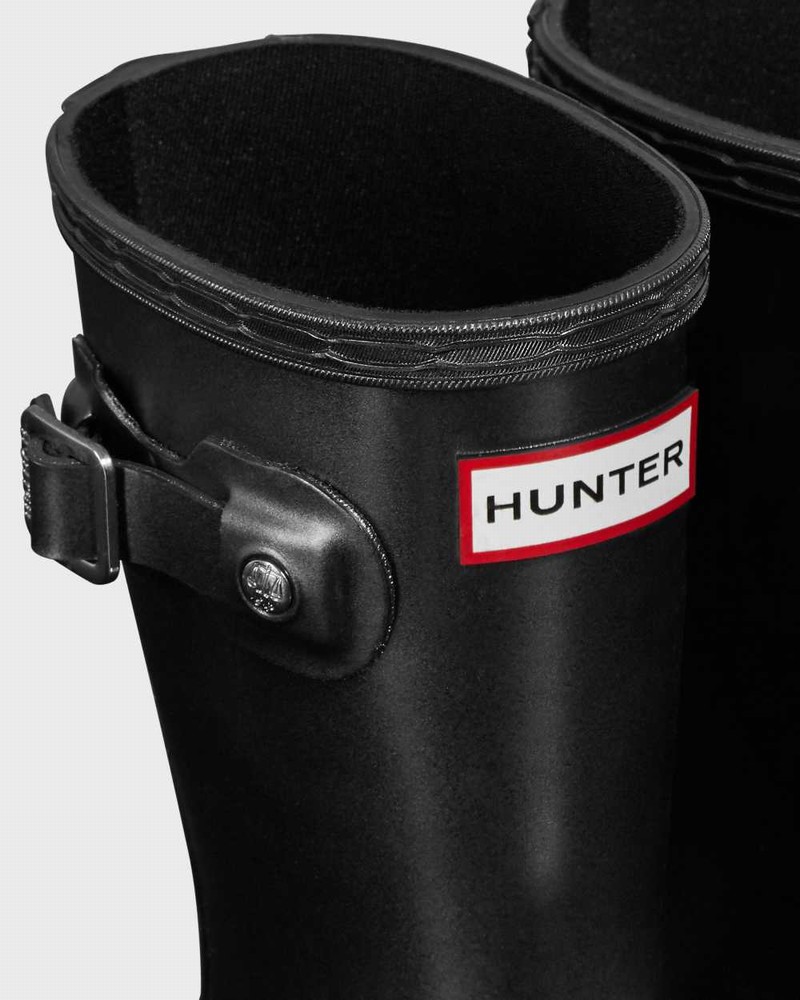 Galochas Hunter Original Little Pearlized Criança Pretas | 489697120