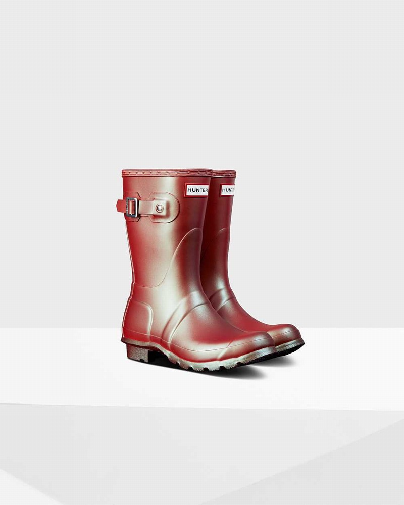 Galochas Hunter Original Nebula Short Mid-Calf Feminino Rosa | 933112421