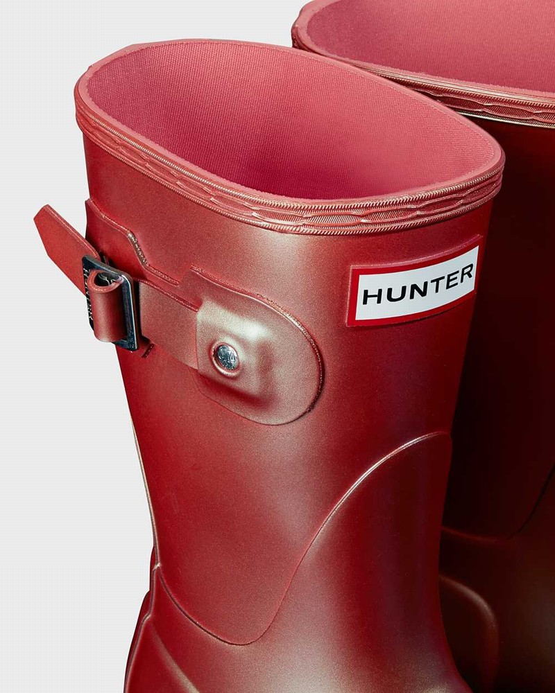 Galochas Hunter Original Nebula Short Mid-Calf Feminino Rosa | 933112421