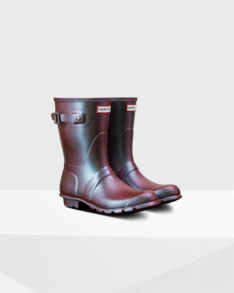 Galochas Hunter Original Nebula Short Mid-Calf Feminino Azuis | 622840728