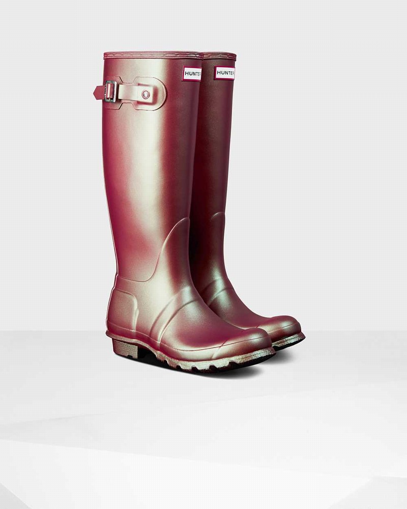 Galochas Hunter Original Nebula Tall Feminino Rosa | 437773818